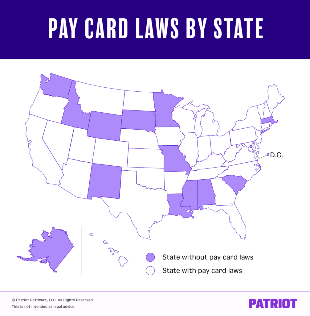 Pay Card Laws and Regulations by State Chart & More vwin德赢体育网址