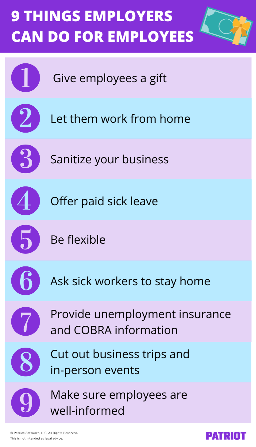 ways to help employees during the coronavirus