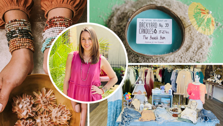 Collage of Mississippi-based Tropical Envy's products