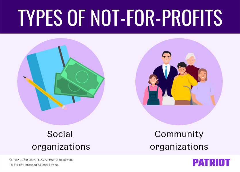 Types of not-for-profits: Social organizations and community organizations